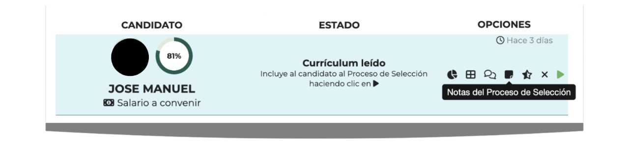 Añade notas sobre los candidatos y optimiza tu selección