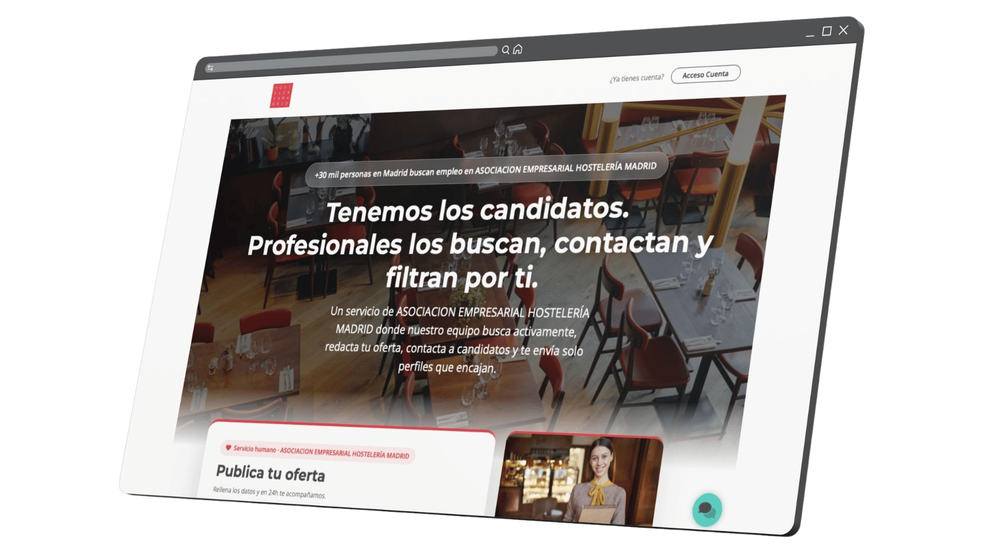 Portal de empleo de la Asociación Hostelería Madrid