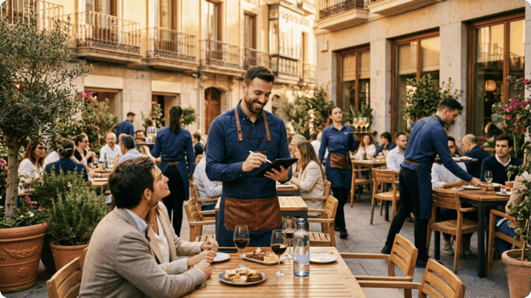 Estrategias de gestión de equipos en hostelería para terrazas en Madrid