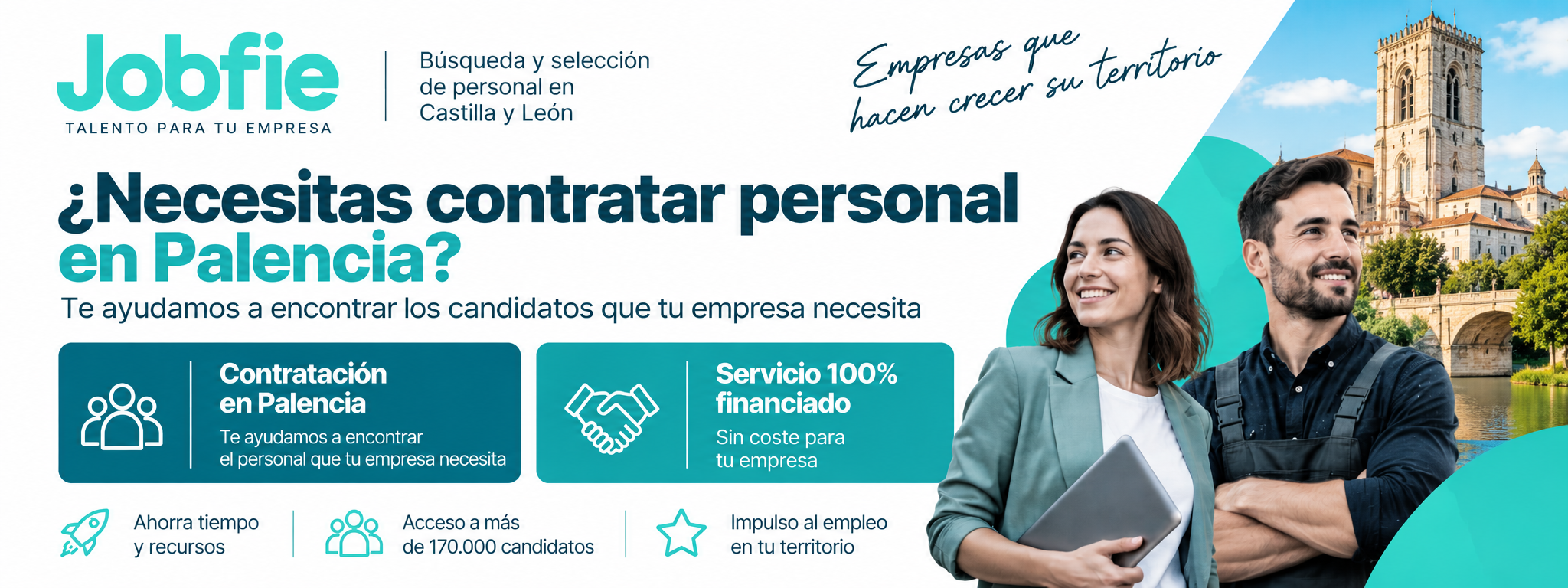 Servicio financiado de Jobfie para encontrar candidatos en Palencia.